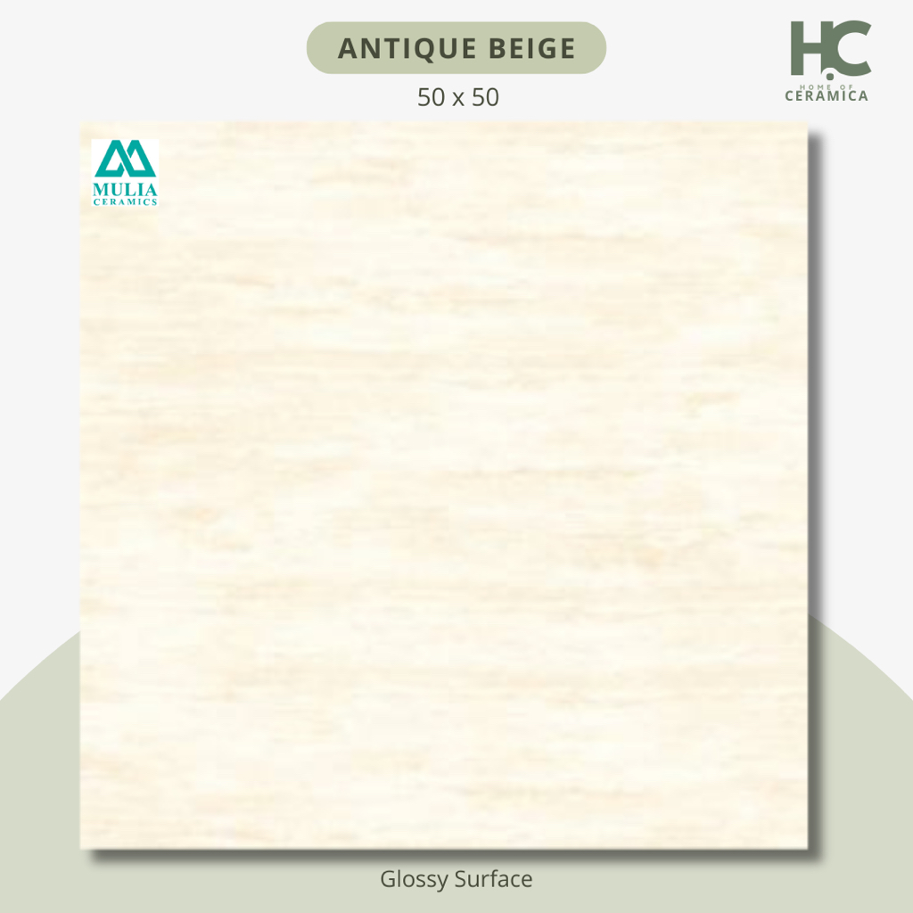 Keramik Lantai Glossy - ANTIQUE BEIGE 50x50 - MULIA ACCURA (KW 1)