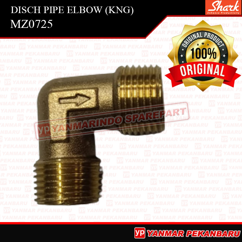 MZ0725 DISCHARGE PIPE ELBOW KUNINGAN KOMPRESOR LISTRIK SHARK 3/4 HP