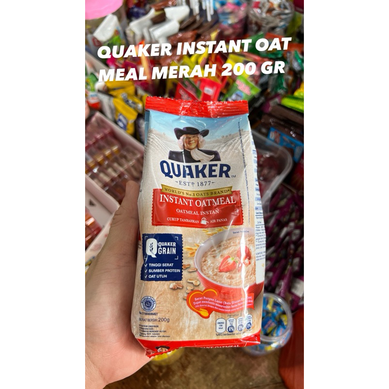 

QUAKER INSTANT OATMEAL 200 GR MERAH