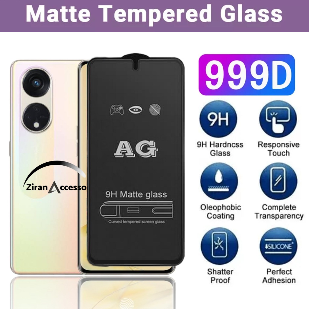 Tempered glass matte anti minyak Oppo Reno 8T 4G 8T 5G
