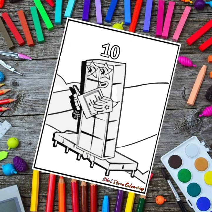 

Kertas Mewarnai Gambar Anak Tema Numberblocks Collection / Kertas Gambar (10 LembarGambar)
