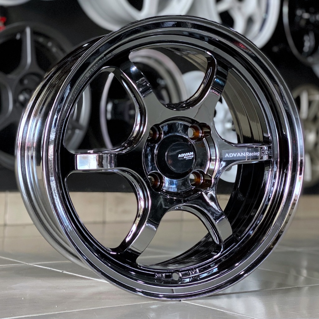velg advan rgd2 black chrome ring 15 velg mobil brio,agya,ayla,yaris,jazz,mobilio
