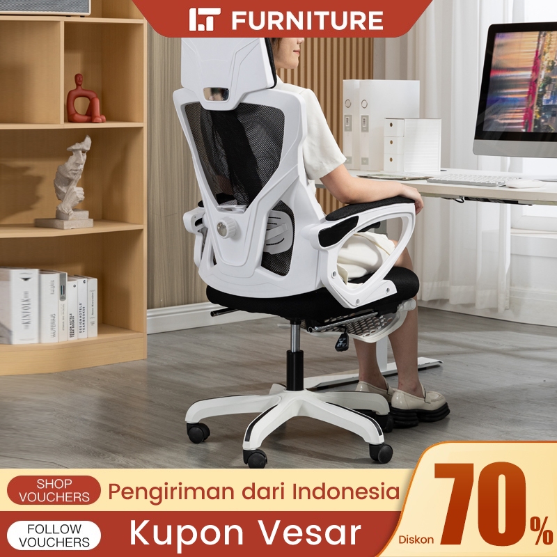 LITAI Kursi Kantor Putar Ergonomis