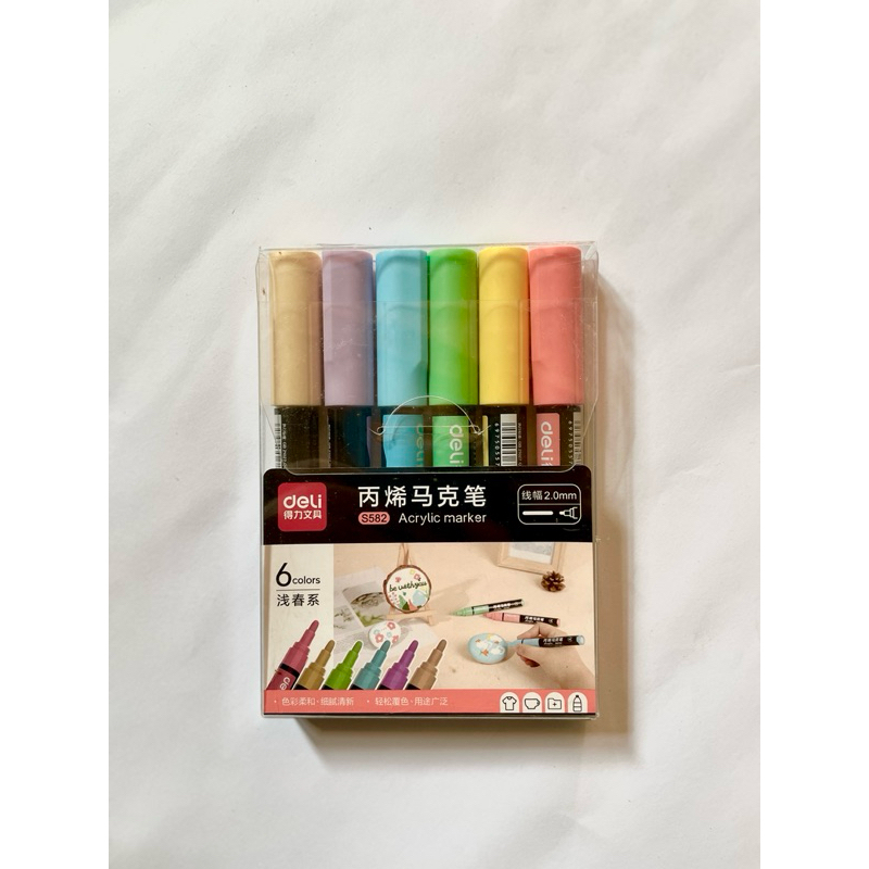 

DELI ACRYLIC MARKER 6PCS