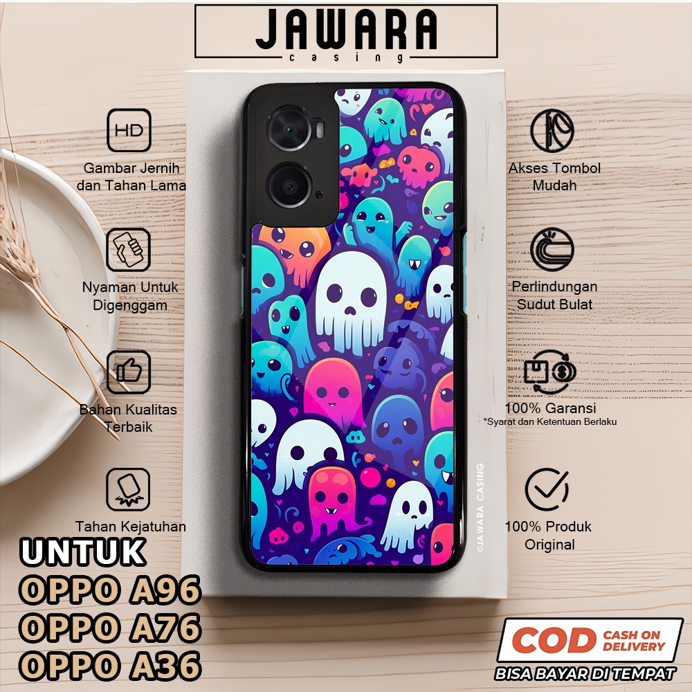 Case Oppo A76 A96 A36 Casing Oppo A76 A96 A36 [HLWN] Premium Case Glossy Case Hp Oppo Jawara Casing 