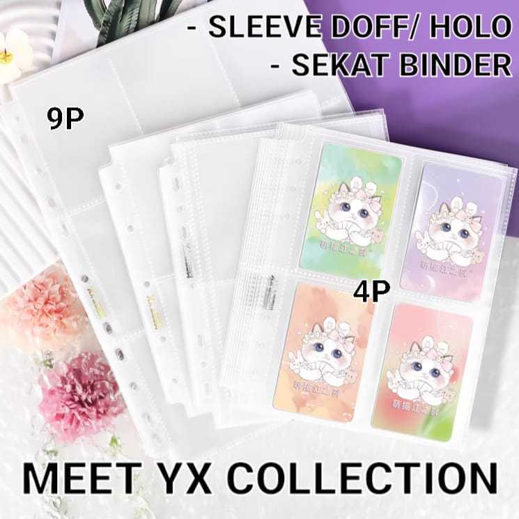 [ READY STOCK ] MEET YX BINDER REFILL SLEEVE A5 4P 5 RING 6 RING 7 RING dan 9P / A4 ( DOFF / MATTE /