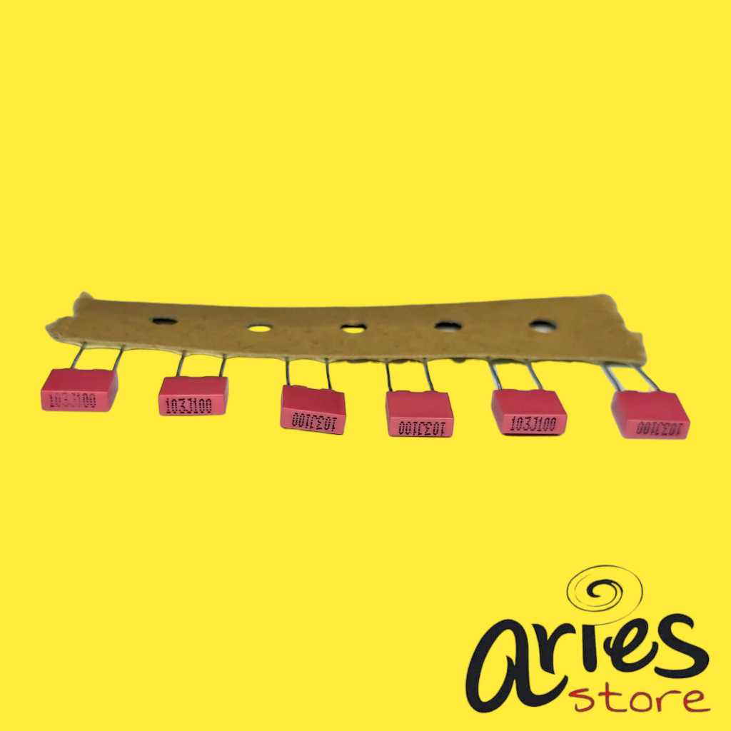 CAPASITOR MKM 103 100v CAPASITOR 10n 100v MKM MERAH