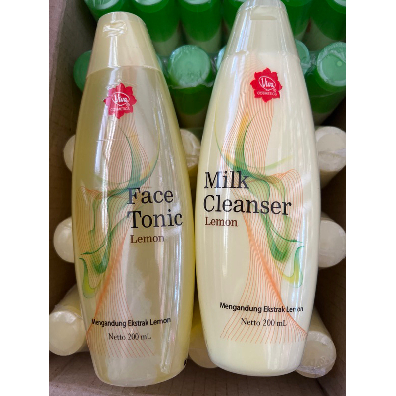 Viva Face Tonic Dan Milk Cleanser Lemon/Greentea/Bangkuang 200ml