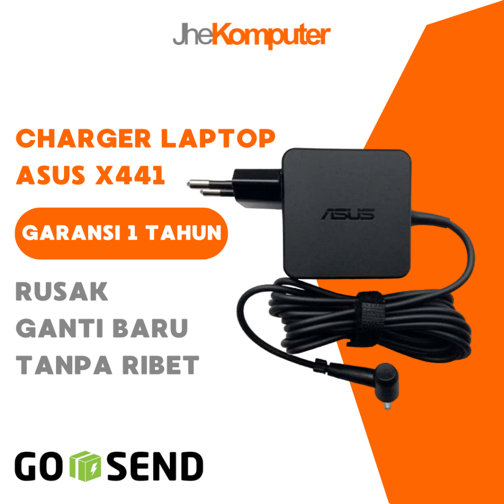 Jhekomputer - Adaptor charger cas laptop asus x441m x441u x441n original