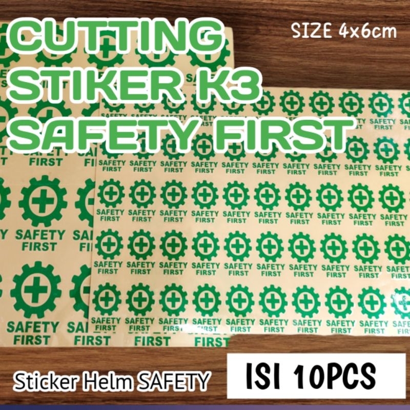 

Cutting stiker sticker safety first K3 isi 10pcs