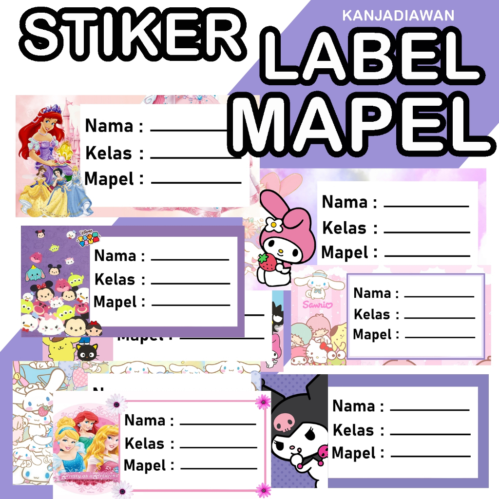 

Label Mata Pelajaran Custom Label Mapel Sanrio Lotso