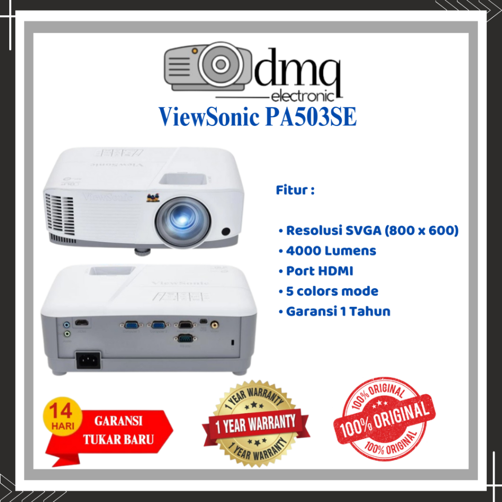 Viewsonic pa 503se / proyektor viewsonic pa 503se 4000 lumens