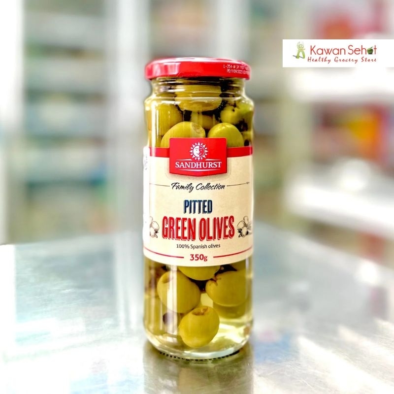 

Sandhurst Pitted Green Olive | Buah Zaitun Hijau Tanpa Biji 350gr