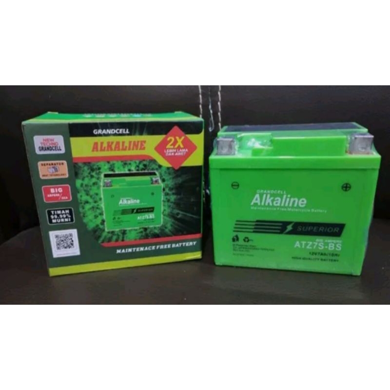AKI ALKALINE SERIES ATZ7S-BS 12V-7Ah/10Hr ( TYPE SATRIA FU )