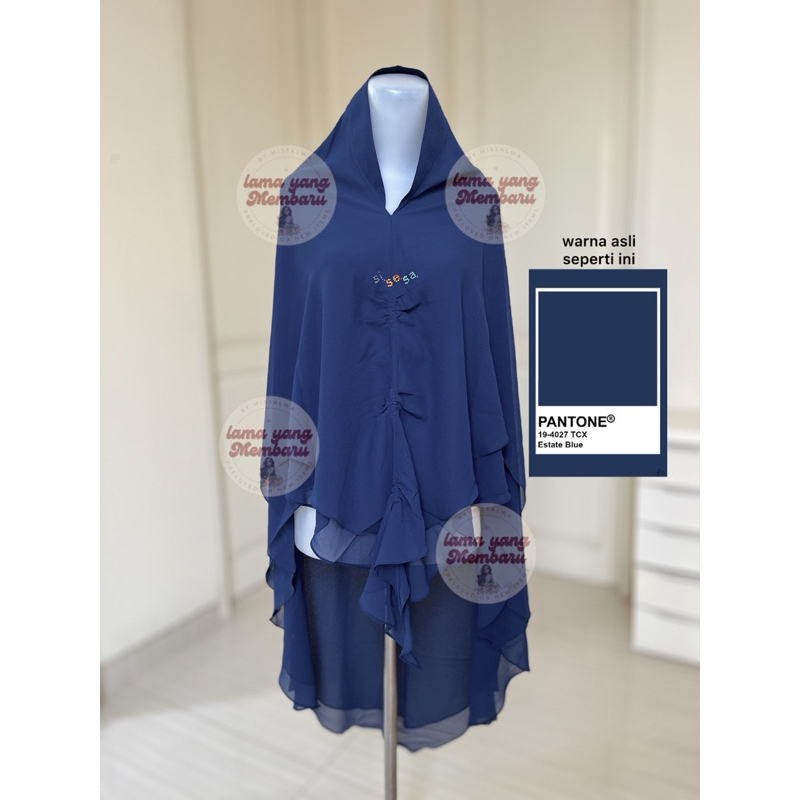 Preloved SISESA Khimar Polos Warna Royal Blue