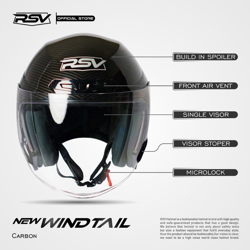 HELM RSV WINDTAIL CARBON ORIGINAL