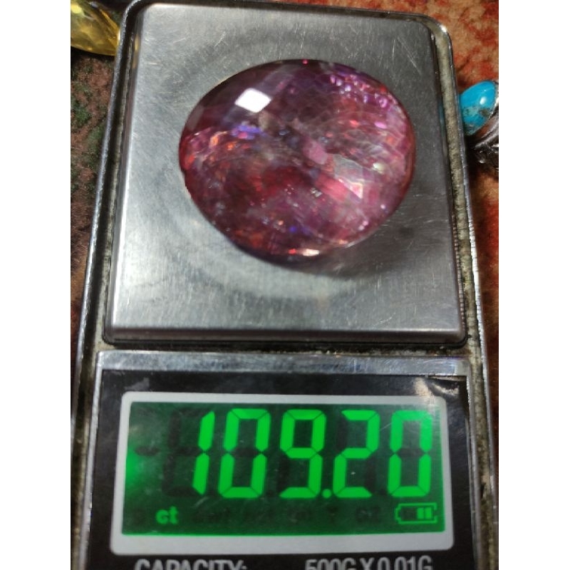 batu permata mistik quartz merah