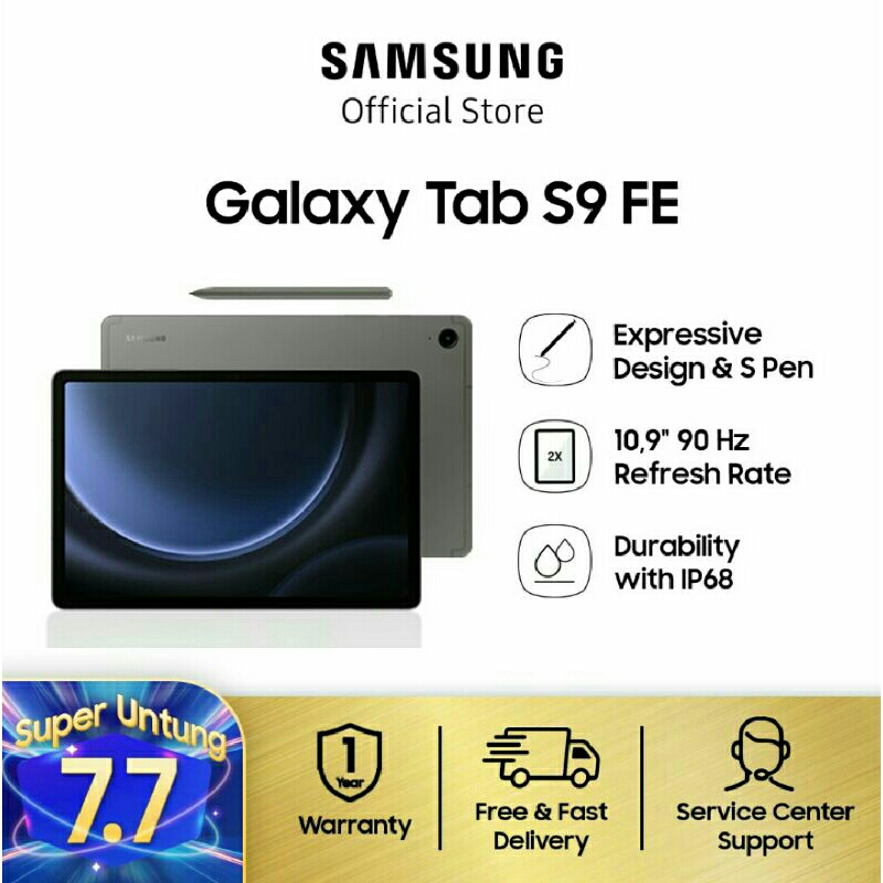 Samsung Galaxy Tab S9 FE 5G RAM 6/128GB Garansi Resmi