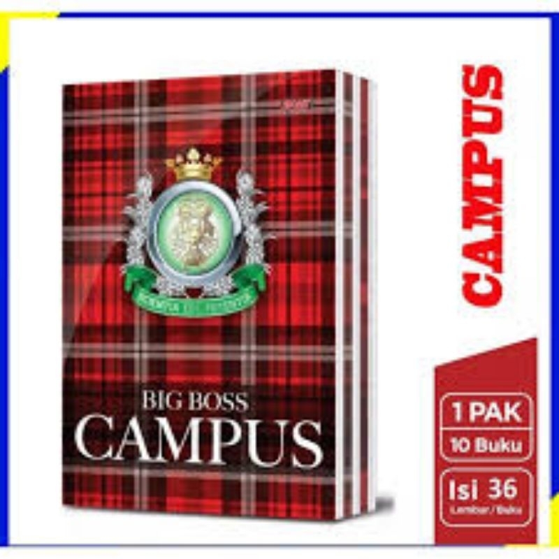 

[1 PACK / 10 BUKU] BUKU TULIS BIGBOSS CAMPUS 36 LEMBAR / BUKU TULIS BOXY BIG BOSS PANJANG 36 LB