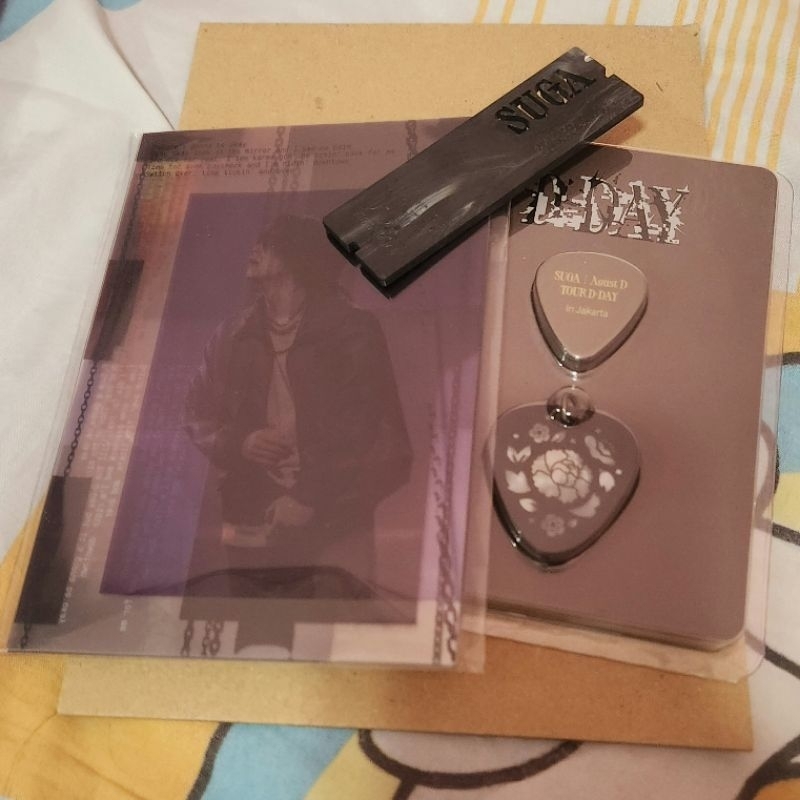 Bundle AgustD Suga D-Day The Original Digital Code Digicode Folding Card Tour Merch Guitar Pick Jaka
