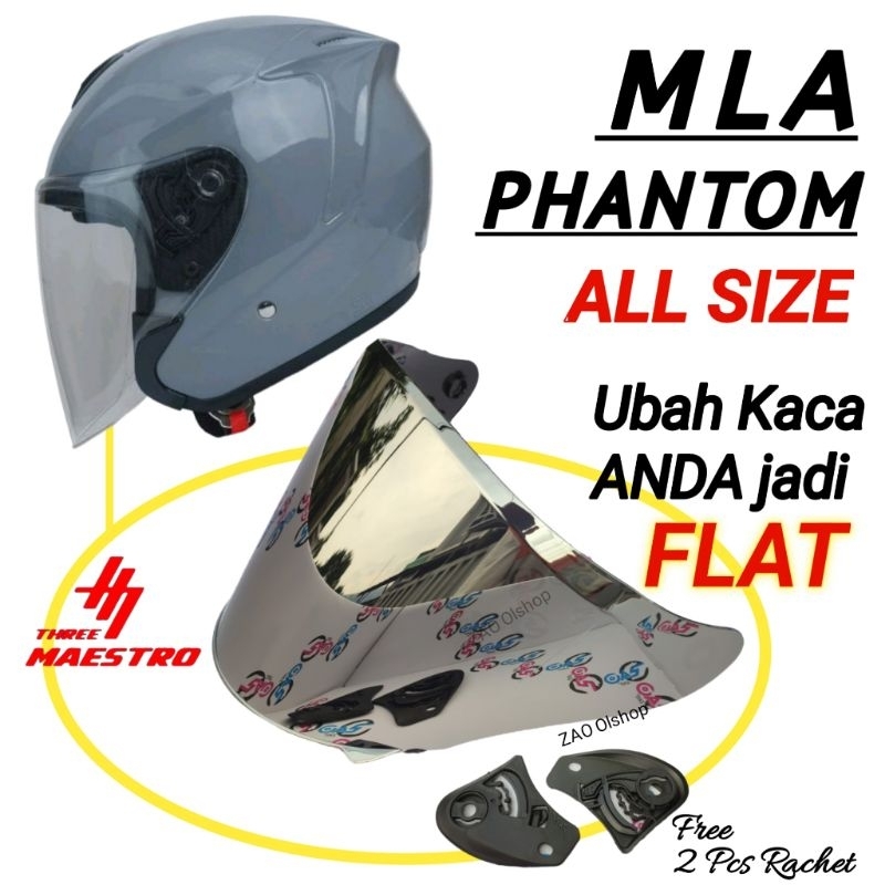 Kaca Helm MLA PHANTOM Visor Helmet FLAT venom open ganteng TM2 mla helmet