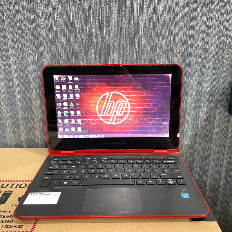 Notebook HP X360 11-k027TU, Celeron-N3050, Ram 4/500Gb, Touchscreen, Flip, Bisa jadi Tab, Mulus, Len