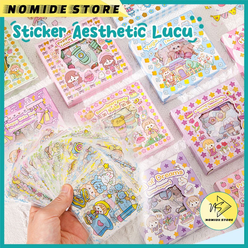 

READY STOK Sticker Aesthetic Lucu Waterproof DIY 1 Pcs Diarybook Scrapbook Gaya Korea Kekinian MX512