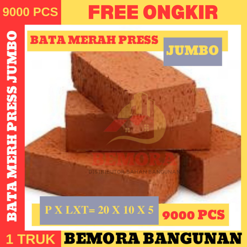 Bata merah press jumbo (Harga Grosir & Free Ongkir Jabodetabek)