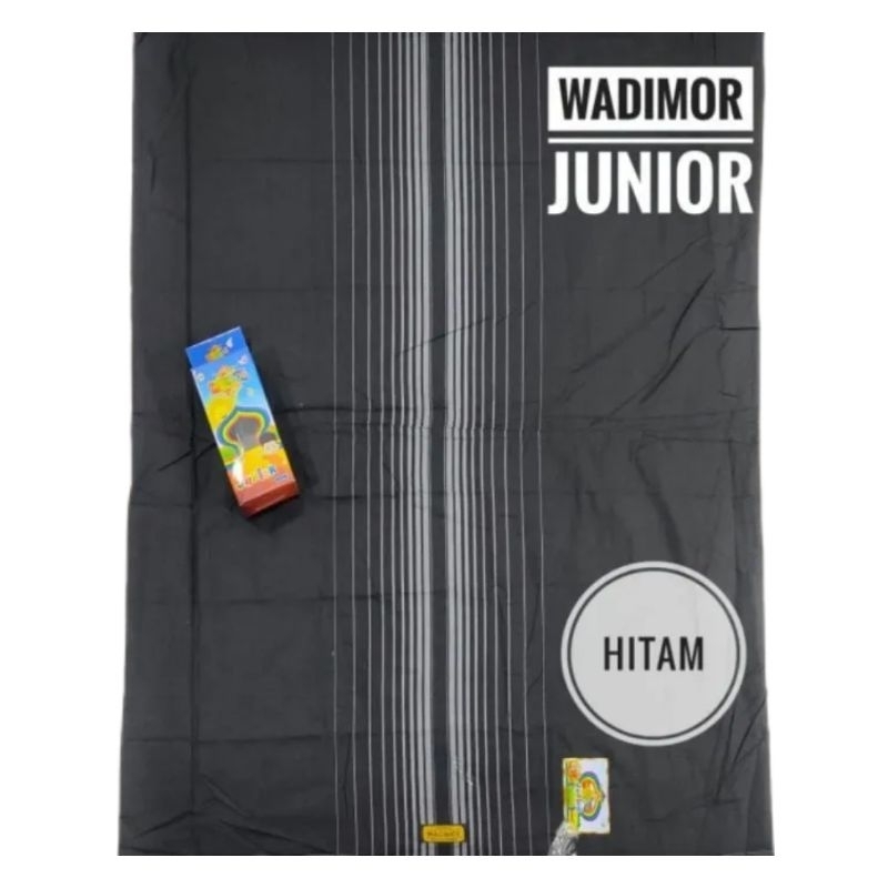Sarung Wadimor Anak Warna Hitam I Sarung Wadimor Junior Hitam I Sarung Tenun Anak Wadimor I Sarung P
