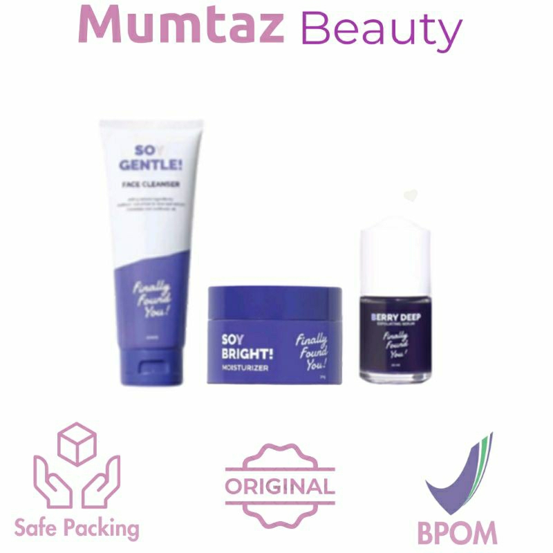 Finally Found You Soy Bright (Moisturizer, Essence Toner, Facial Wash, dan Serum)