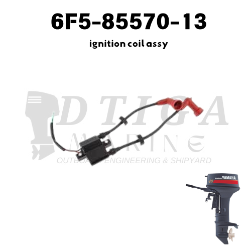 6F5-85570-13 IGNITION COIL ASSY | KOIL MESIN TEMPEL YAMAHA 40PK | KOIL MESIN TEMPEL 15PK JETCOOL | C