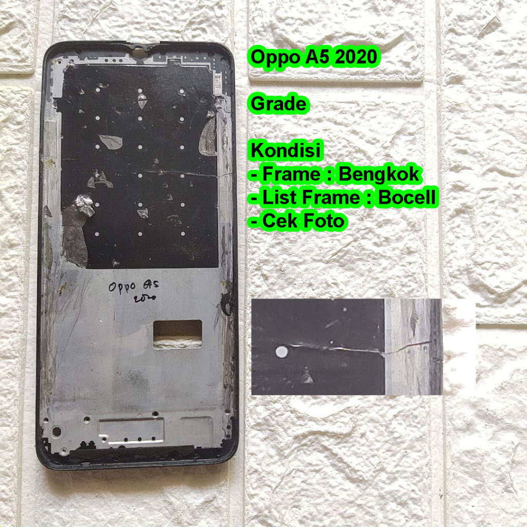 Oppo A5 2020 Frame Tulang Tengah Tatakan LCD Copotan