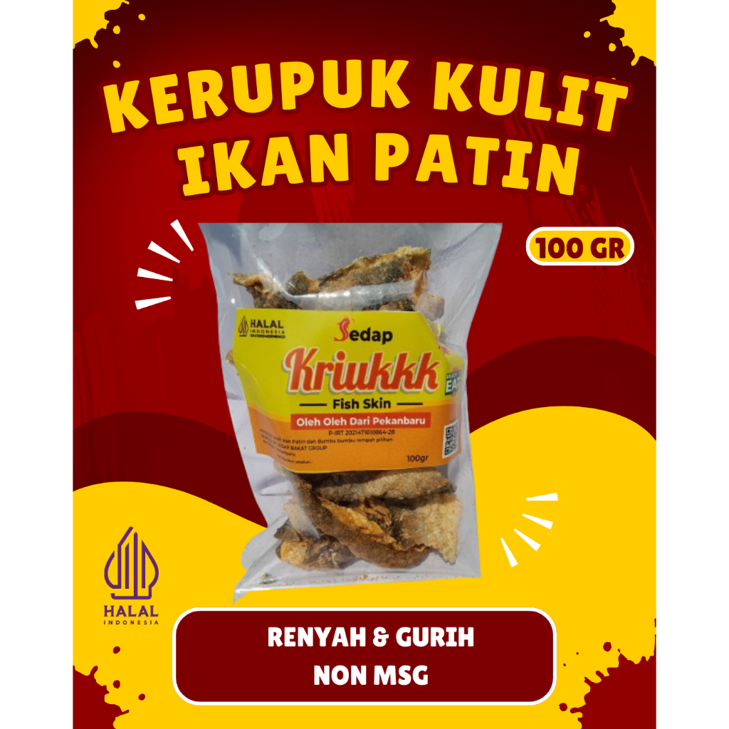 

Kerupuk kulit ikan patin sedap 100 gr