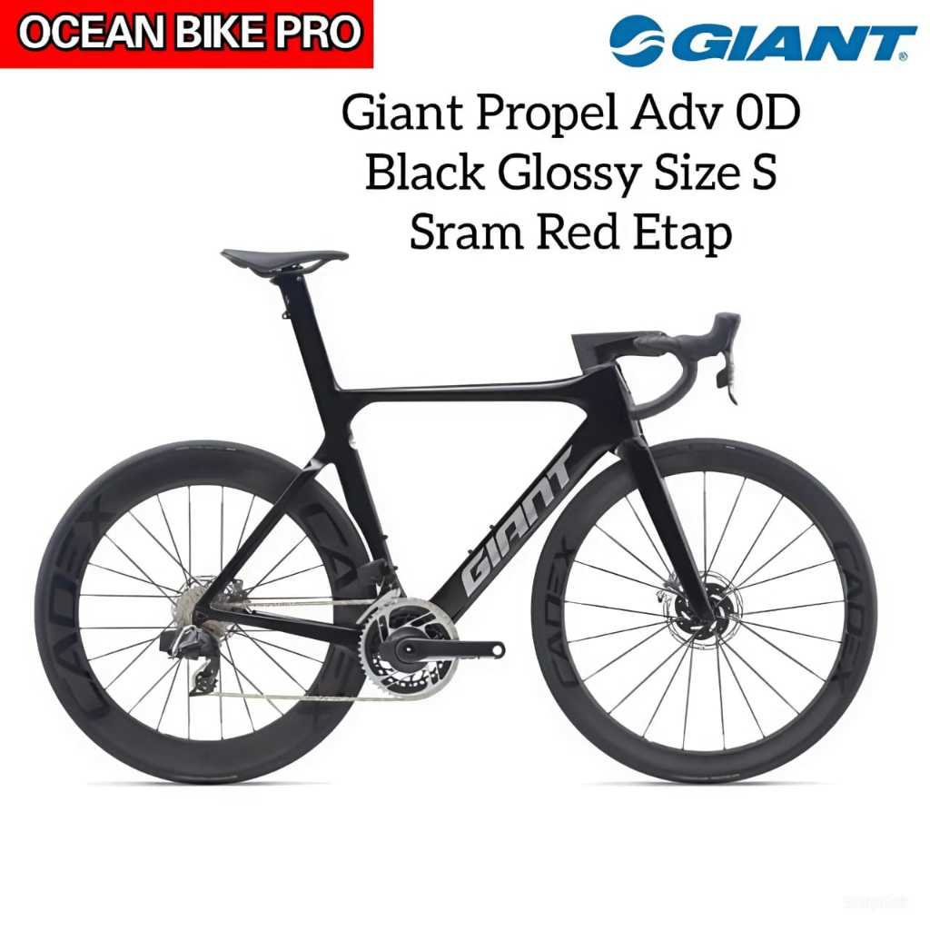 GIANT Sepeda Balap Roadbike Propel ADV Pro 0D 2021 Size S Black Carbon Sram Red Second Bekas Road Bi