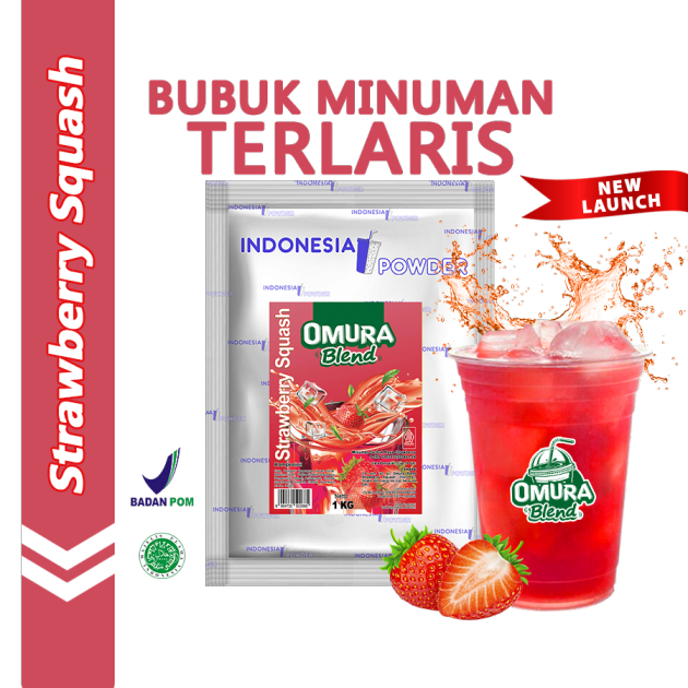 

Rasa Strawberry Squash 500gr (Non Susu) Bubuk Minuman Berkualitas Merk Omura Blend