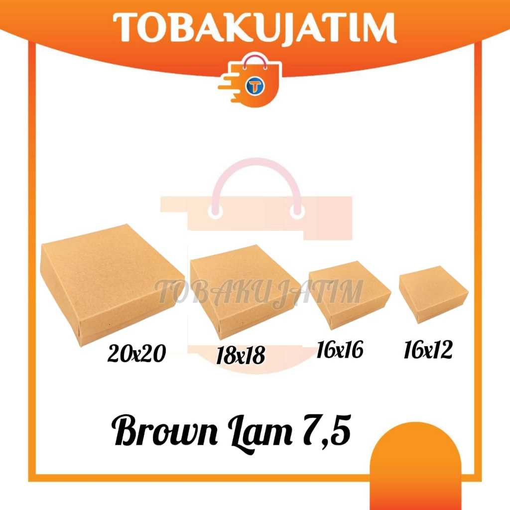 

Dus Kotak Brown Lam tinggi 7.5cm - 10pcs (Tanpa Jendela)