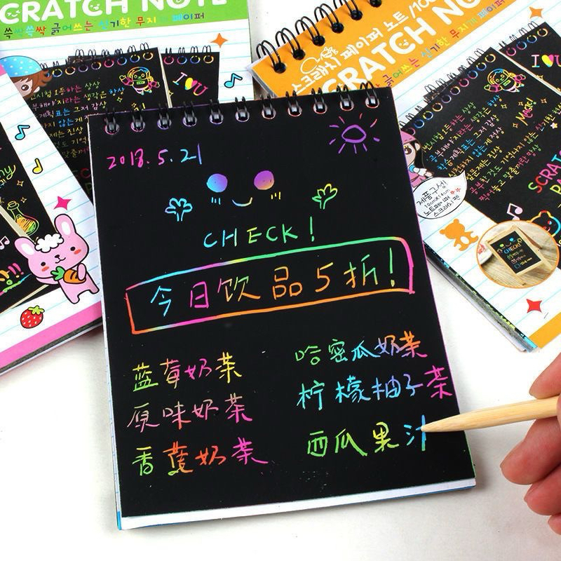 

Buku sketsa grafiti / Buku Scratch Note Magic Buku Gambar Gores Magic
