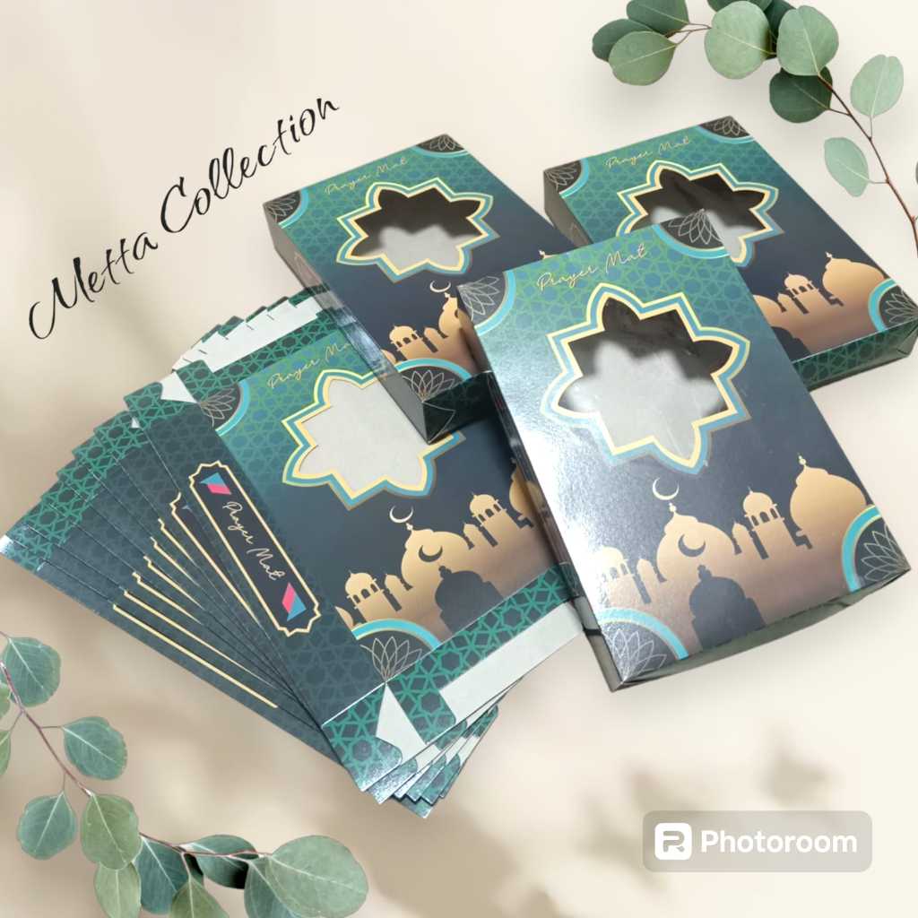 

Kemasan Box Dus Karton Laminating Glossy Untuk Sajadah Ukuran Medium