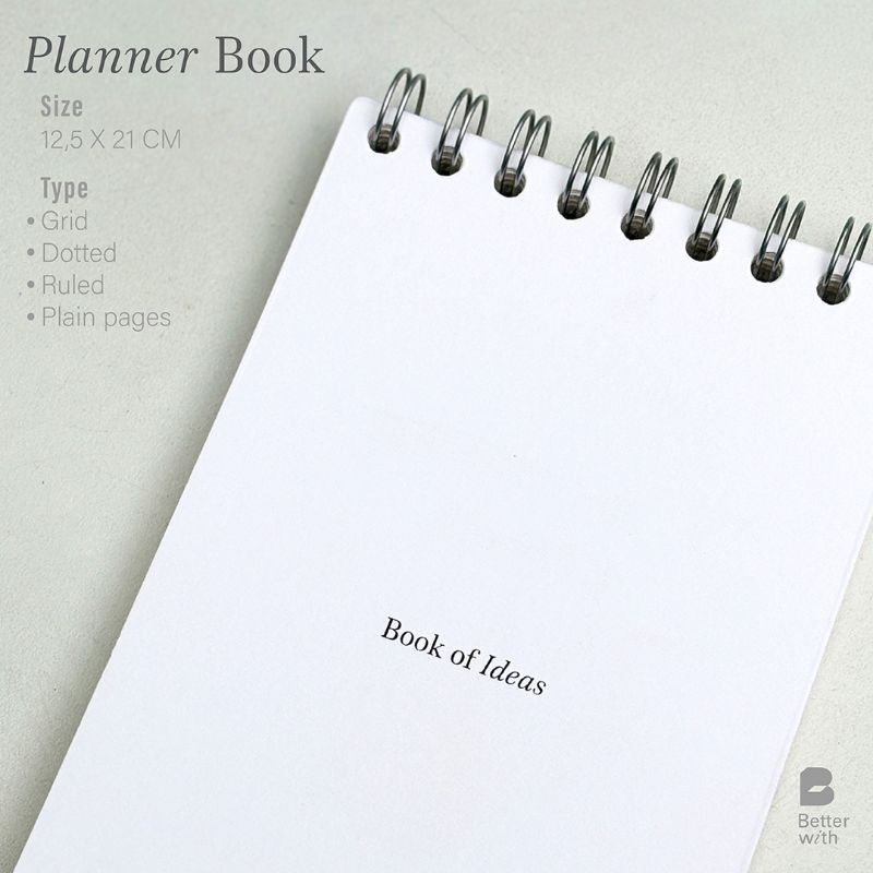 

Planner Book / Daily Planner / Weekly Planner / Monthly Planner / Notebook / To Do List / Book of Ideas