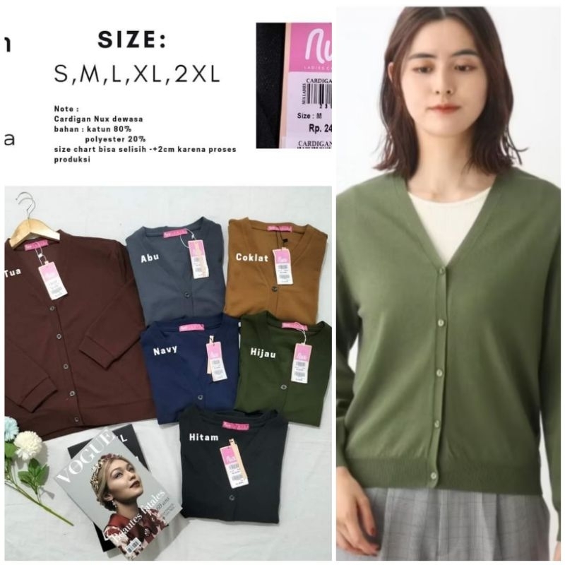 Cardigan Wanita Dewasa Cardigan Nux