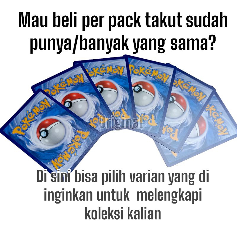 card/kartu pokemon original satuan (box B)