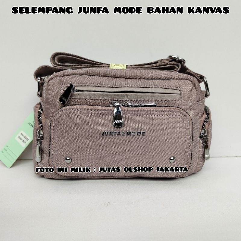 TAS SELEMPANG JUNFA MODE 2021-512 BAHAN KANVAS TERBARU