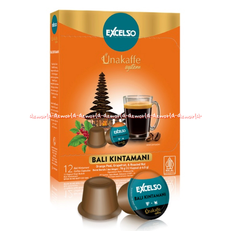 

Excelso Unakaffe Bali Kintamani 12 Coffee Capsules Kopi Kapsul Cair Ekselso Exselso Balie Kin Tamani