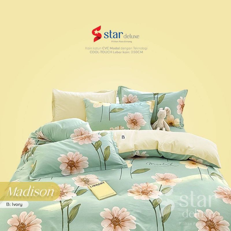 set bedcover katun star cvc Motif | Haven | bourbon buttermilk | bourbon gold | Madison b Sage | Mad