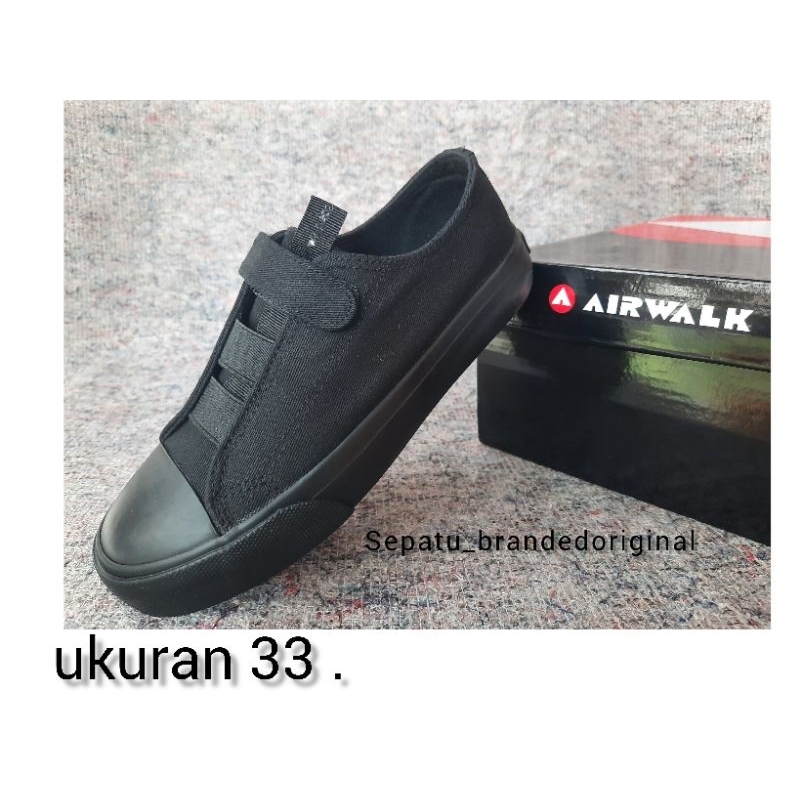 sepatu sekolah hitam polos airwalk full black