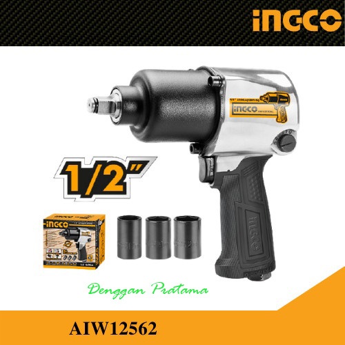 Air Impact Wrench (1/2") INGCO AIW12562 Sok Impek Pneumatic Pembuka Baut Roda