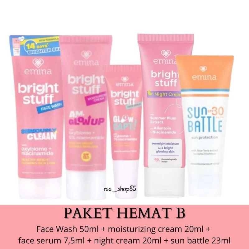 EMINA Bright Stuff 1 Paket Lengkap Hemat Skincare Anak Remaja | Emina Skincare