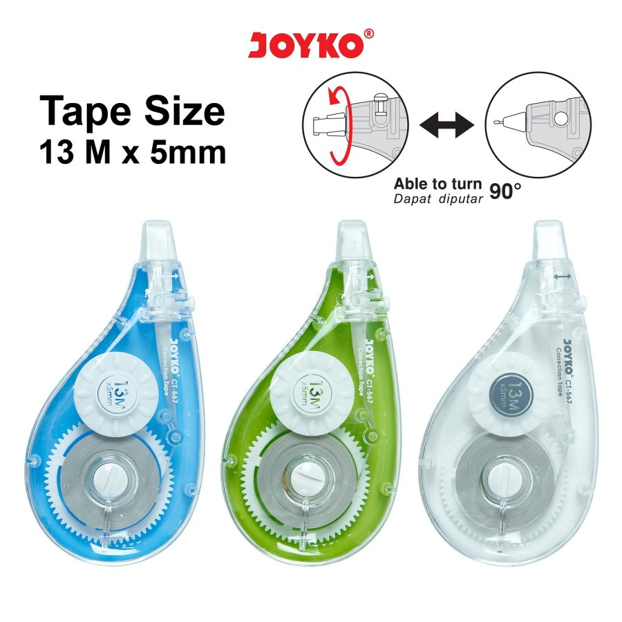 

Tipe x dorong Correction Tape Joyko CT-567