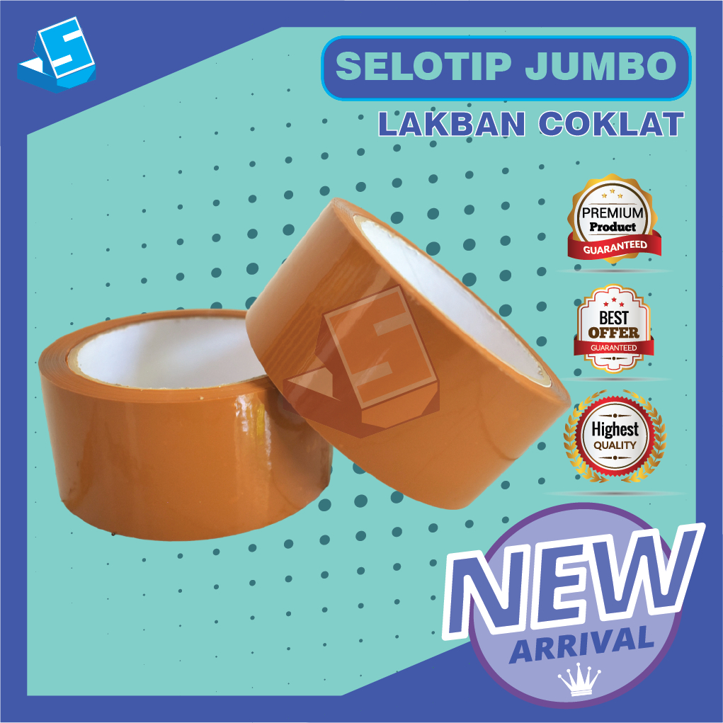 

LAKBAN COKLAT 45 MM / Lakban Multiguna Panjang 60 M / SELOTIP CLEAR TAPE COKLAT / GROSIR LAKBAN
