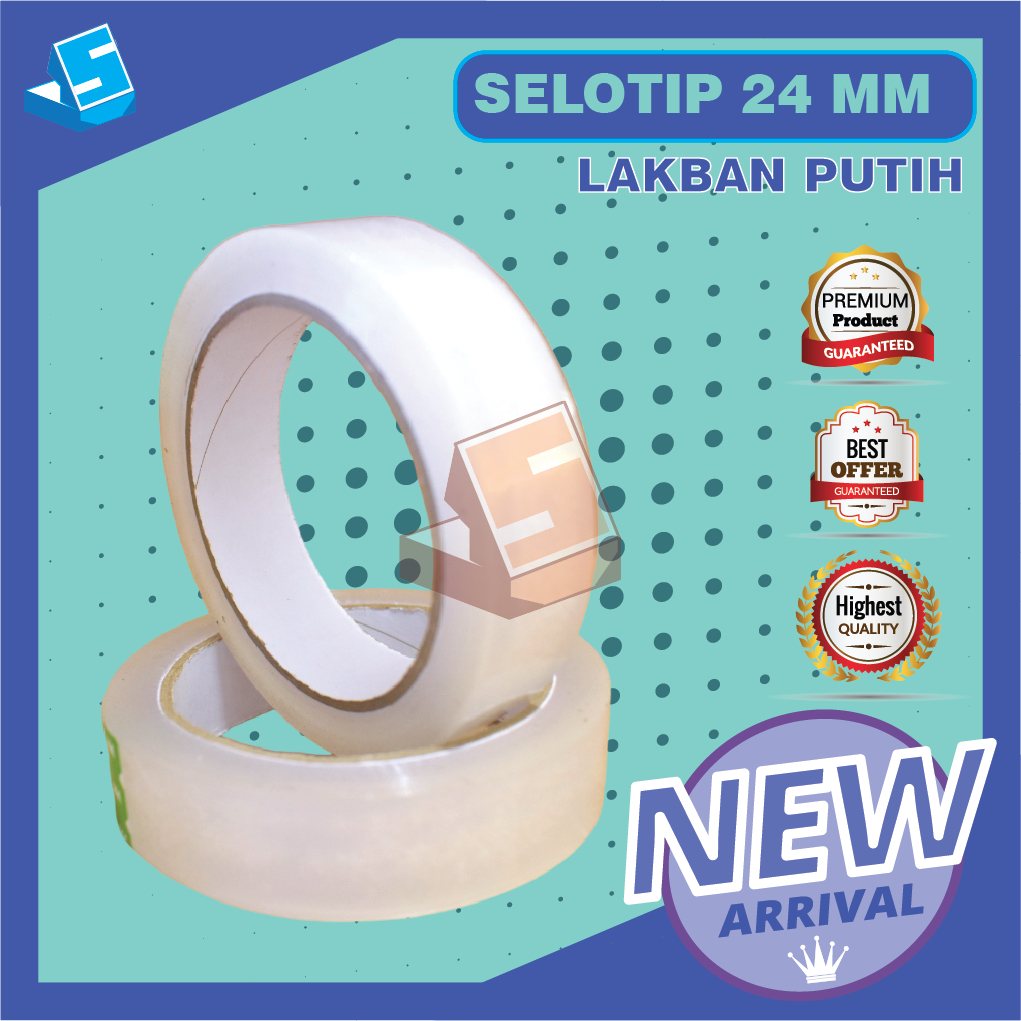 

LAKBAN BENING 24 MM / Lakban Multiguna Panjang 90 yard / SELOTIP CLEAR TAPE BENING / GROSIR LAKBAN